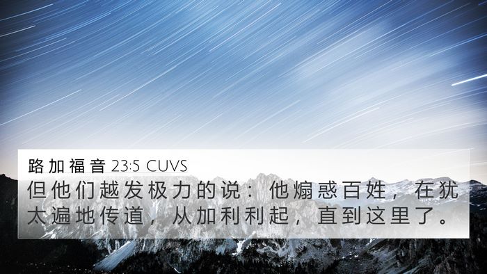 路 加 福 音 23:5 CUVS Bible Verse Image