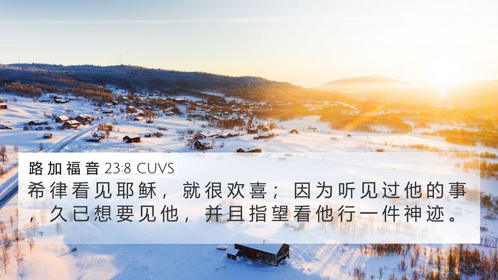路 加 福 音 23:8 CUVS Bible Verse Image