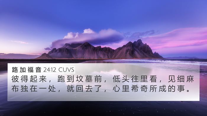 路 加 福 音 24:12 CUVS Bible Verse Image