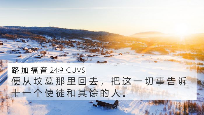 路 加 福 音 24:9 CUVS Bible Verse Image
