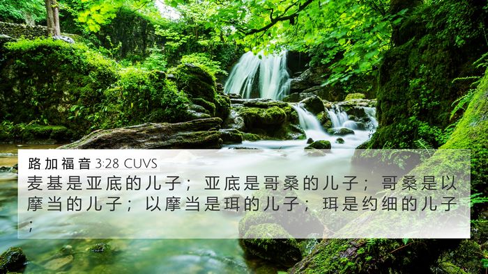 路 加 福 音 3:28 CUVS 4K Wallpaper - 麦 基 是 亚 底 的 儿 子 ； 亚 底 是 - 4K Wallpaper Bible Verse
