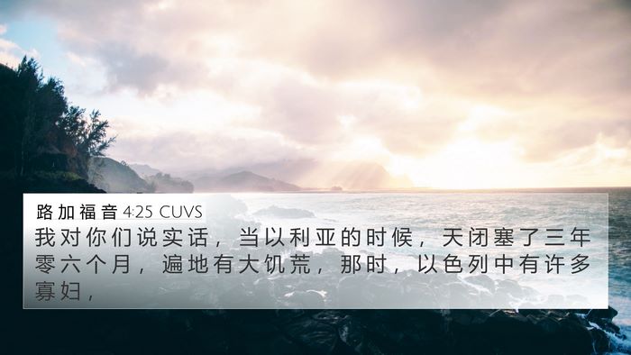 路 加 福 音 4:25 CUVS 4K Wallpaper - 我 对 你 们 说 实 话 ， 当 以 利 亚 - 4K Wallpaper Bible Verse