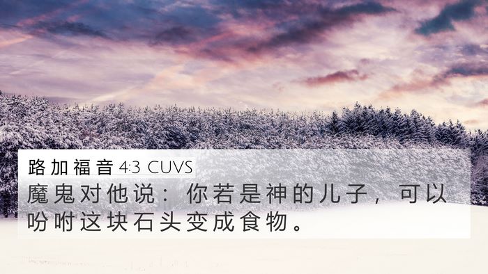 路 加 福 音 4:3 CUVS Bible Verse Image