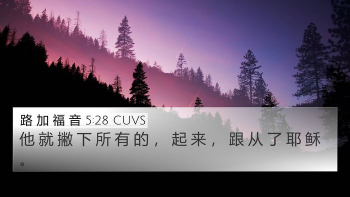 路 加 福 音 5:28 CUVS Bible Verse Image