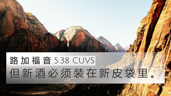 路 加 福 音 5:38 CUVS 4K Wallpaper - 但 新 酒 必 须 装 在 新 皮 袋 里 - 4K Wallpaper Bible Verse