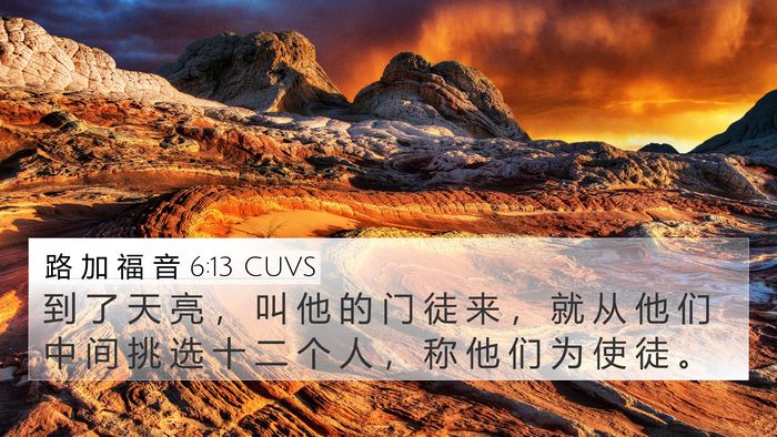 路 加 福 音 6:13 CUVS Bible Verse Image
