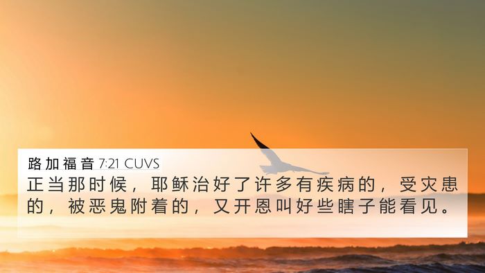 路 加 福 音 7:21 CUVS Bible Verse Image