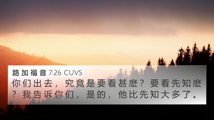 路 加 福 音 7:26 CUVS Bible Verse Image