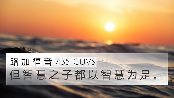 路 加 福 音 7:35 CUVS Bible Verse Image