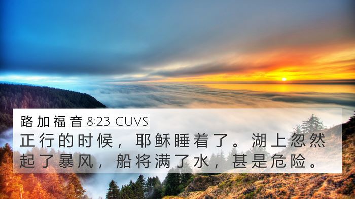 路 加 福 音 8:23 CUVS Bible Verse Image