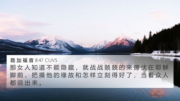 路 加 福 音 8:47 CUVS Bible Verse Image