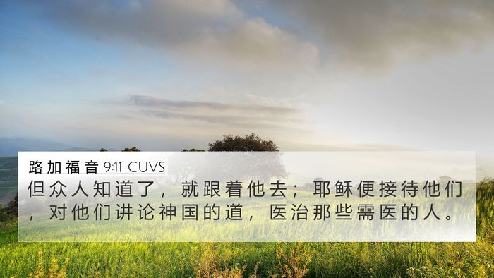 路 加 福 音 9:11 CUVS Bible Verse Image