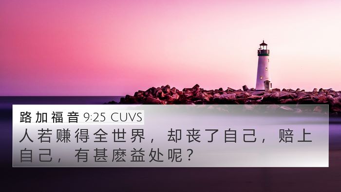 路 加 福 音 9:25 CUVS Bible Verse Image