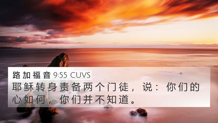 路 加 福 音 9:55 CUVS Bible Verse Image