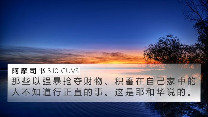 阿 摩 司 书 3:10 CUVS Bible Verse Image