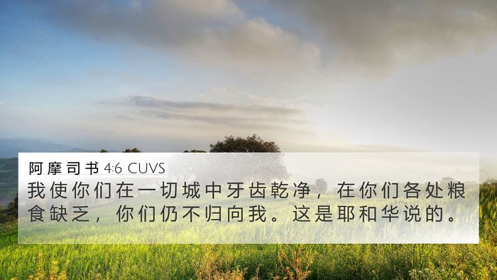 阿 摩 司 书 4:6 CUVS Bible Verse Image