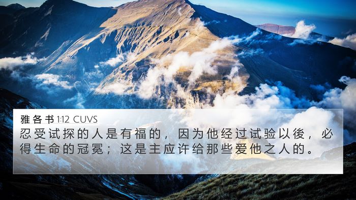 雅 各 书 1:12 CUVS Bible Verse Image