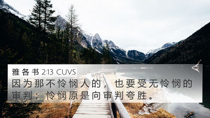 雅 各 书 2:13 CUVS Bible Verse Image