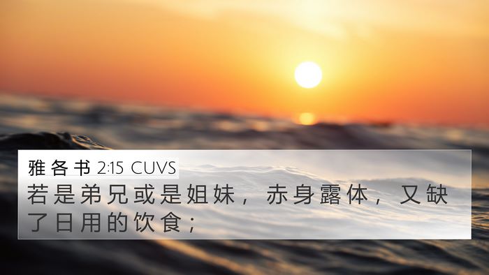 雅 各 书 2:15 CUVS Bible Verse Image
