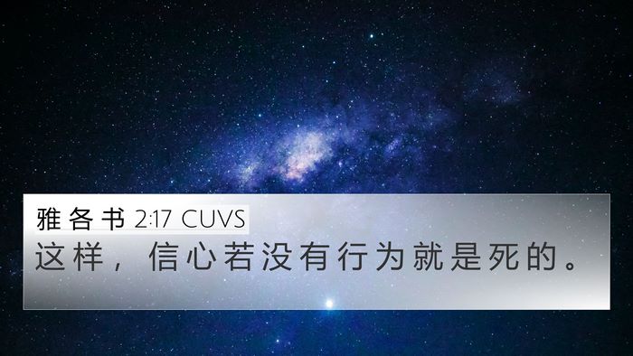 雅 各 书 2:17 CUVS Bible Verse Image