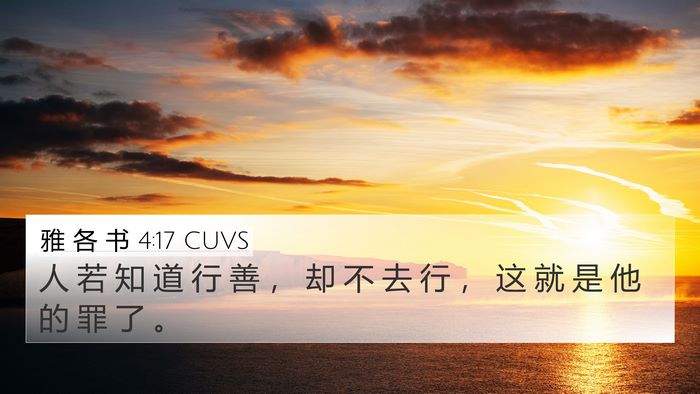 雅 各 书 4:17 CUVS Bible Verse Image