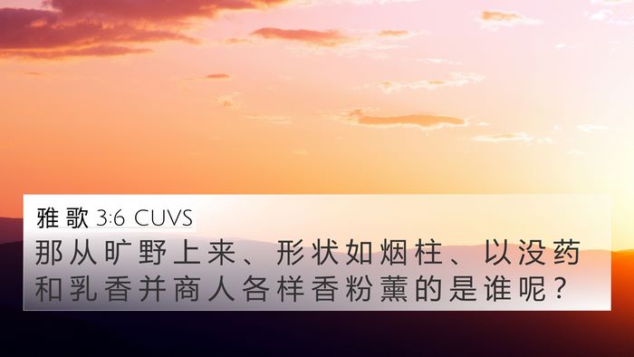 雅 歌 3:6 CUVS Bible Verse Image