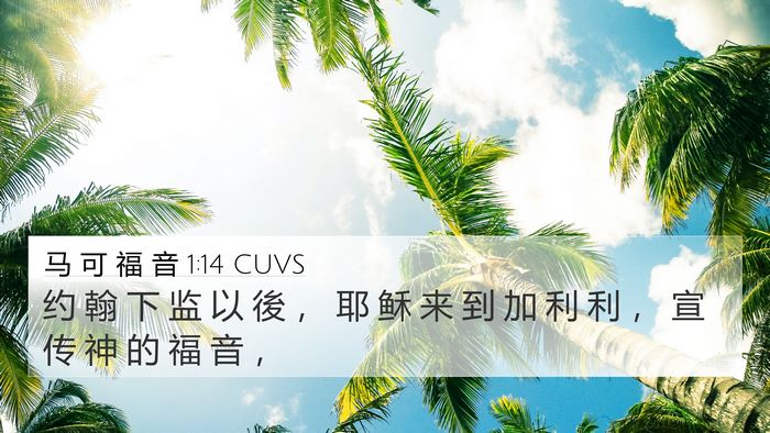 马 可 福 音 1:14 CUVS Bible Verse Image
