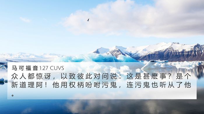 马 可 福 音 1:27 CUVS Bible Verse Image