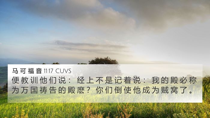 马 可 福 音 11:17 CUVS Bible Verse Image