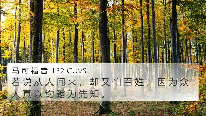 马 可 福 音 11:32 CUVS Bible Verse Image