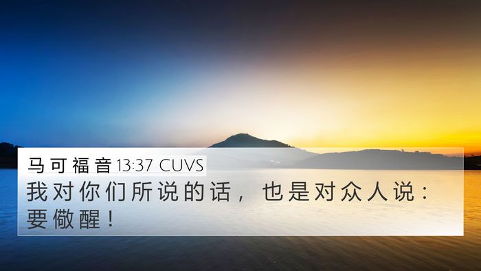 马 可 福 音 13:37 CUVS Bible Verse Image