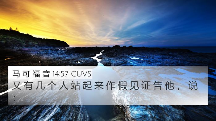 马 可 福 音 14:57 CUVS Bible Verse Image