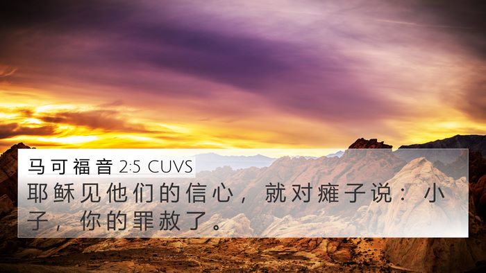 马 可 福 音 2:5 CUVS Bible Verse Image