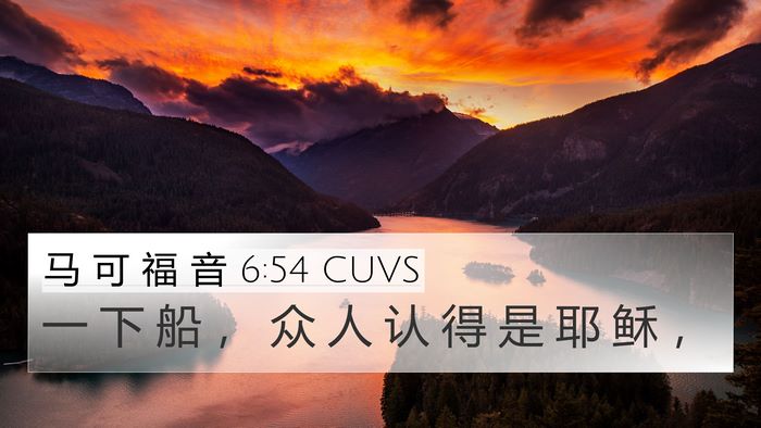 马 可 福 音 6:54 CUVS Bible Verse Image