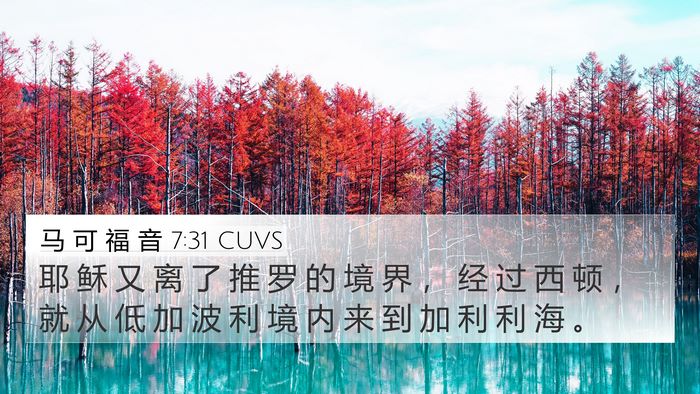 马 可 福 音 7:31 CUVS Bible Verse Image