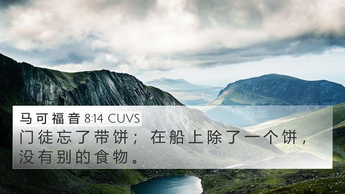 马 可 福 音 8:14 CUVS 4K Wallpaper - 门 徒 忘 了 带 饼 ； 在 船 上 除 了 - 4K Wallpaper Bible Verse