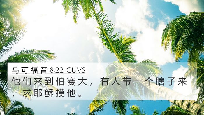 马 可 福 音 8:22 CUVS Bible Verse Image