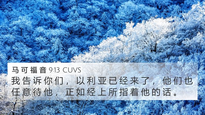 马 可 福 音 9:13 CUVS Bible Verse Image