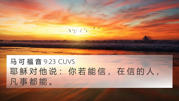 马 可 福 音 9:23 CUVS Bible Verse Image