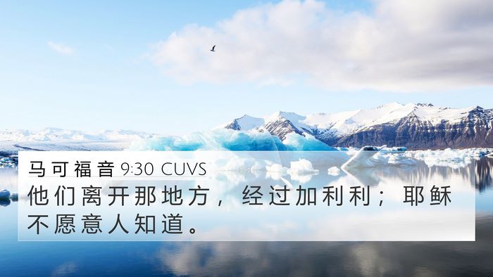 马 可 福 音 9:30 CUVS Bible Verse Image