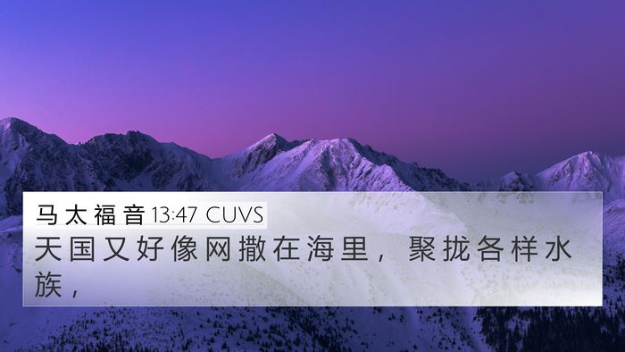 马 太 福 音 13:47 CUVS Bible Verse Image