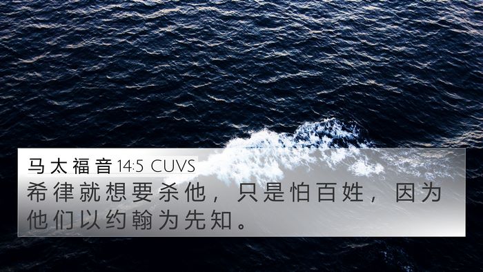 马 太 福 音 14:5 CUVS Bible Verse Image