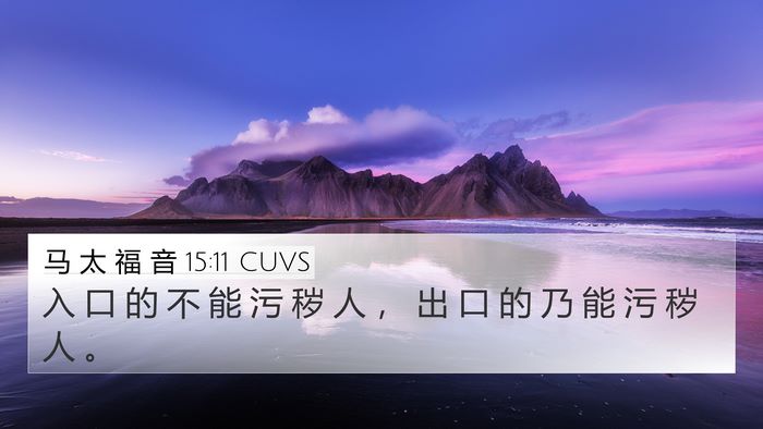 马 太 福 音 15:11 CUVS Bible Verse Image