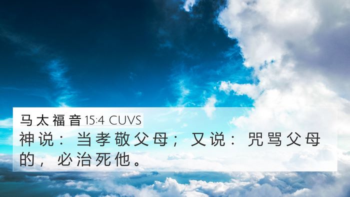 马 太 福 音 15:4 CUVS Bible Verse Image