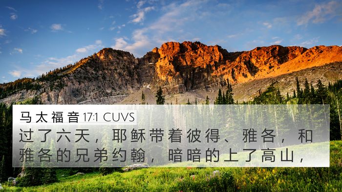 马 太 福 音 17:1 CUVS Bible Verse Image