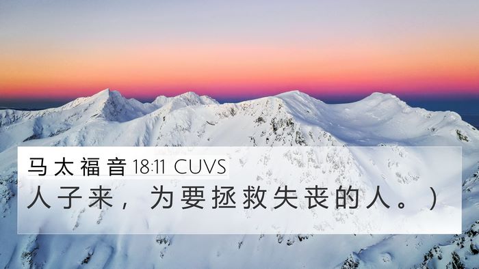 马 太 福 音 18:11 CUVS 4K Wallpaper - 人 子 来 ， 为 要 拯 救 失 丧 的 人 - 4K Wallpaper Bible Verse