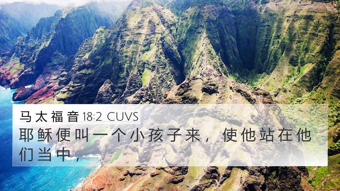 马 太 福 音 18:2 CUVS Bible Verse Image
