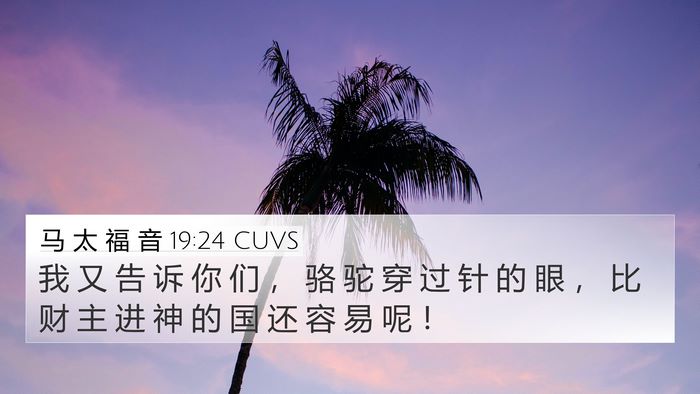 马 太 福 音 19:24 CUVS Bible Verse Image