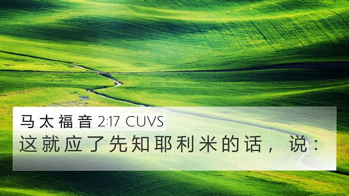 马 太 福 音 2:17 CUVS 4K Wallpaper - 这 就 应 了 先 知 耶 利 米 的 话 ， - 4K Wallpaper Bible Verse