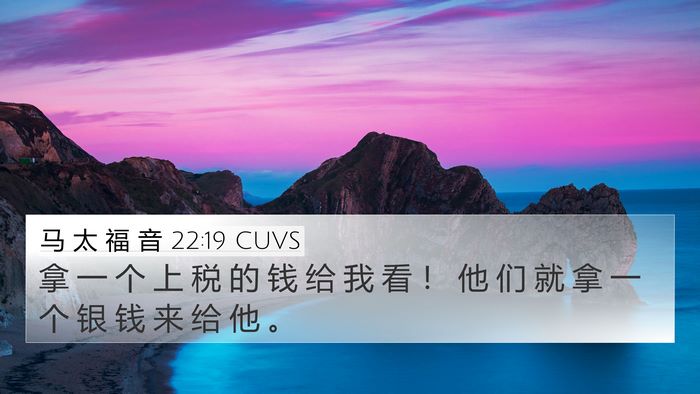 马 太 福 音 22:19 CUVS Bible Verse Image